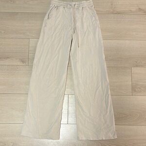Abercrombie & Fitch Cream Wide-Leg Pants